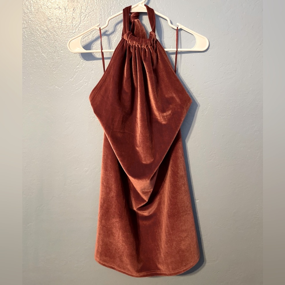 💕 Bishop + Young Pink/Peach/Blush Velvety Halter Dress 💕 3/$30 SALE!